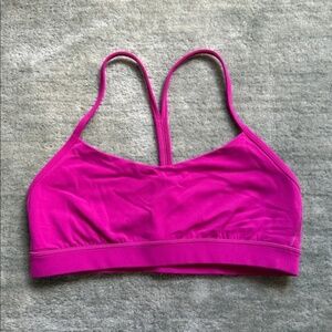 Lululemon Flow Y Nulu Calypso Pink Size 10 Sport Bra